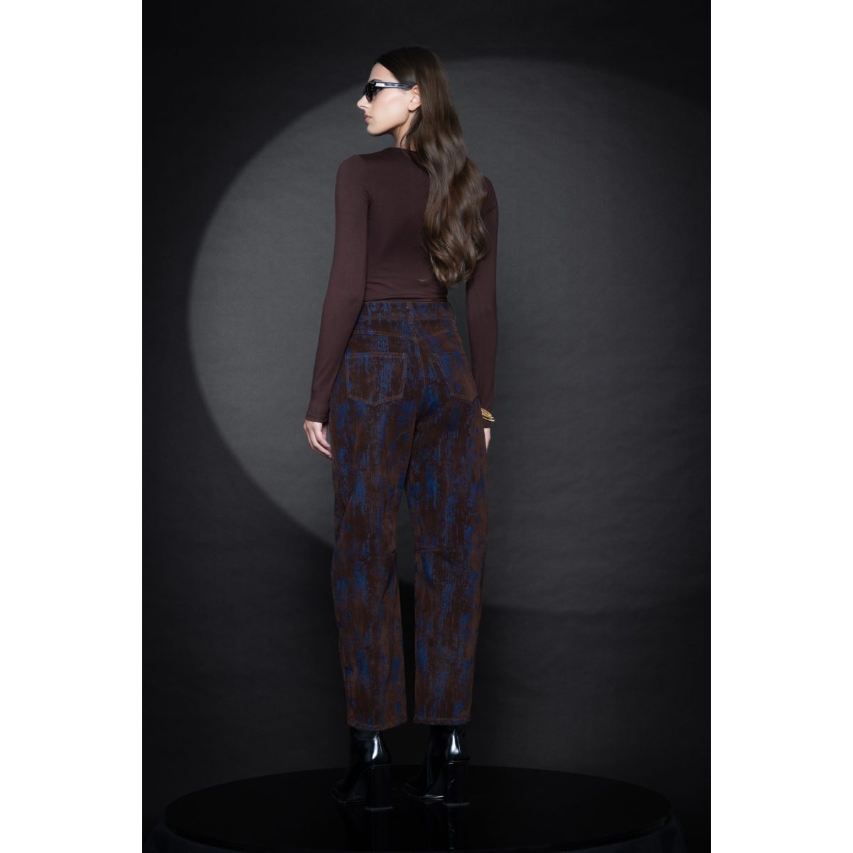 ForeverYoung • Gigi Denim Barrel Pants • Choco Brown - Image 2