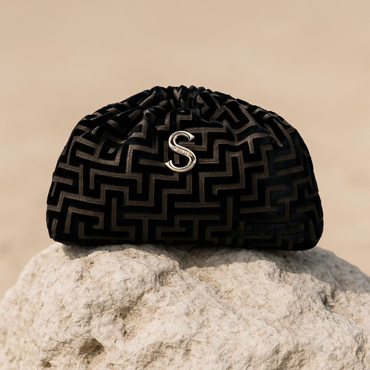 Sorena • Andro large Bucket Bag • Black Beige - Image 2