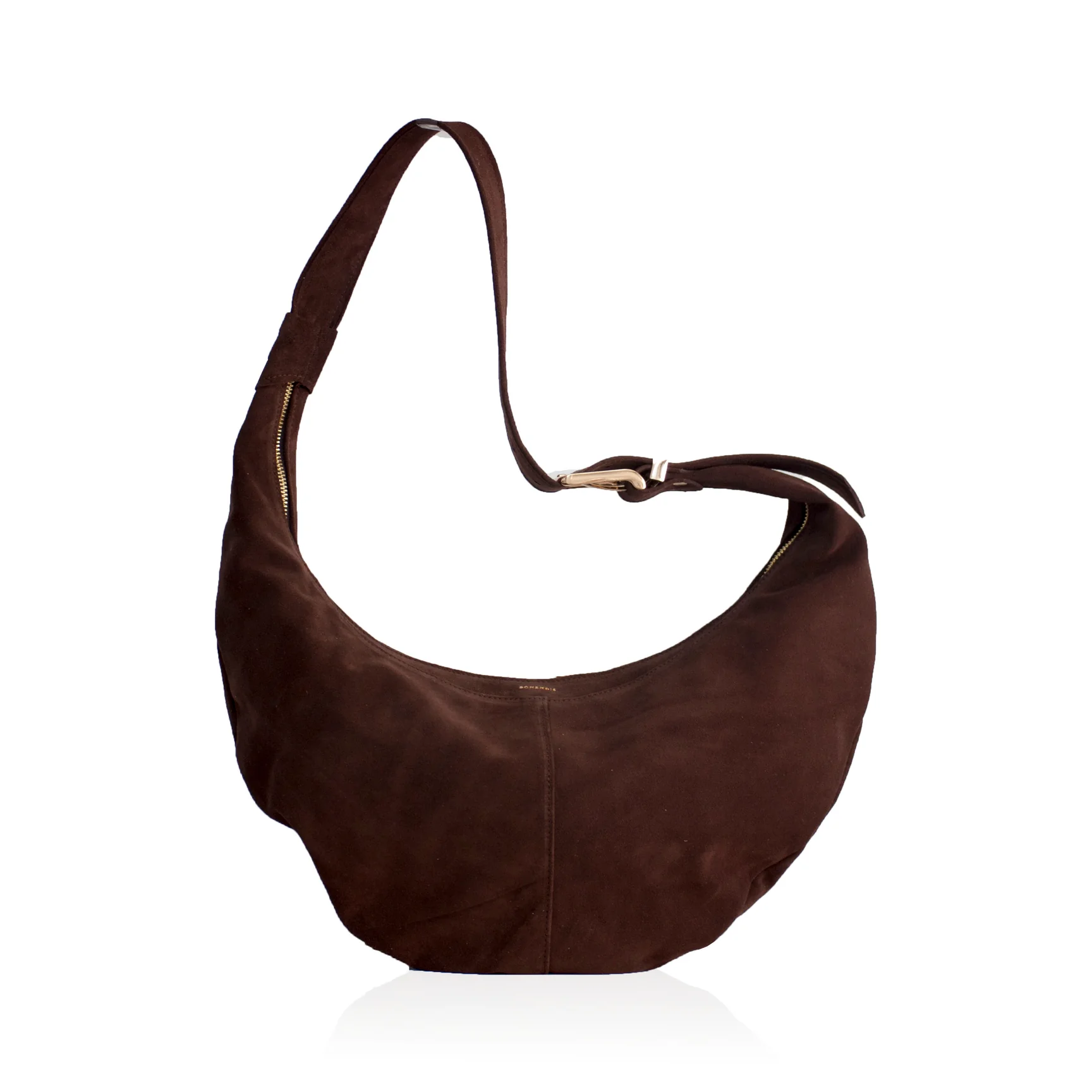 Bonendis • Ariana Suede Leather Shoulder Bag • Chocolate