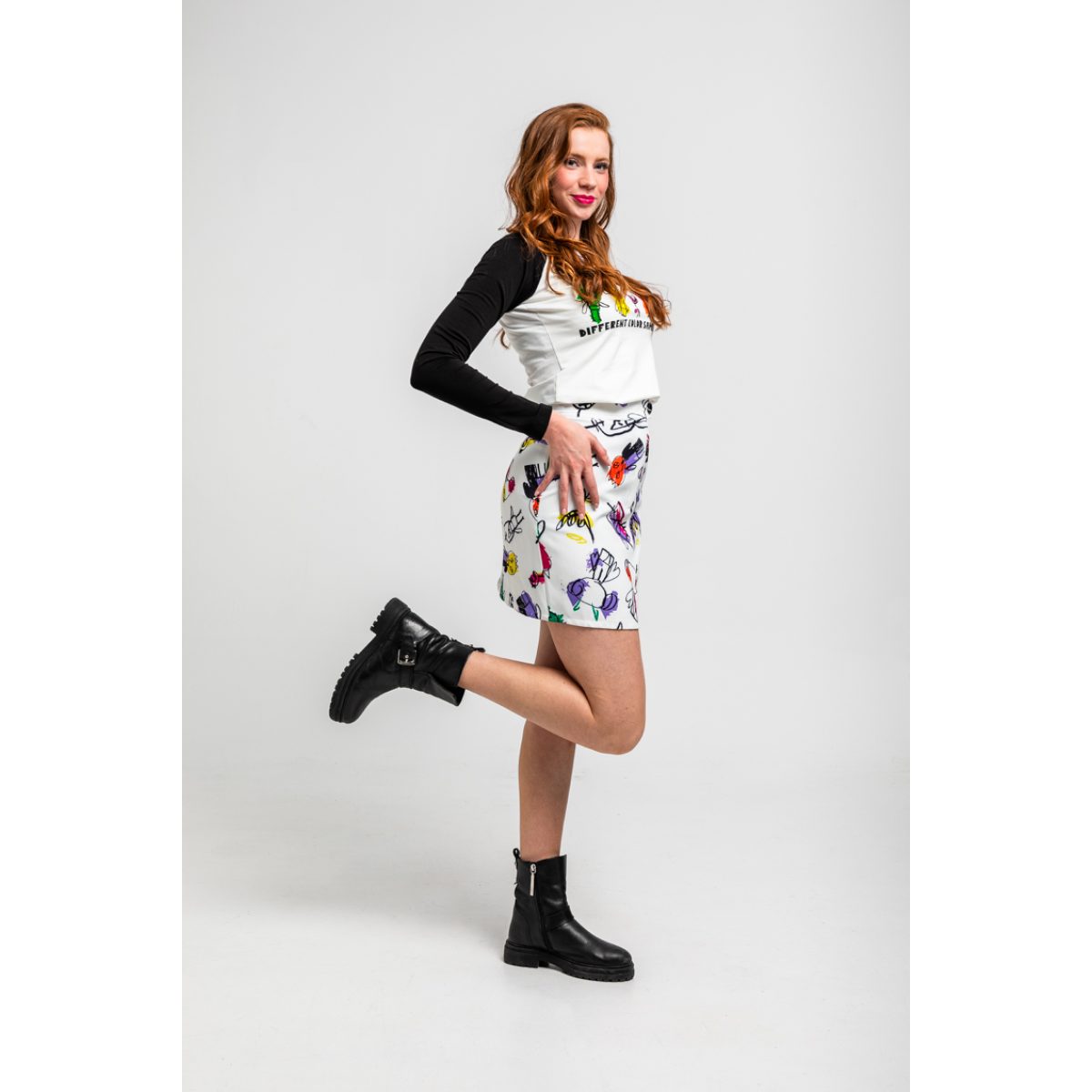 Lolina • Imagine short skirt • White multi - Image 5