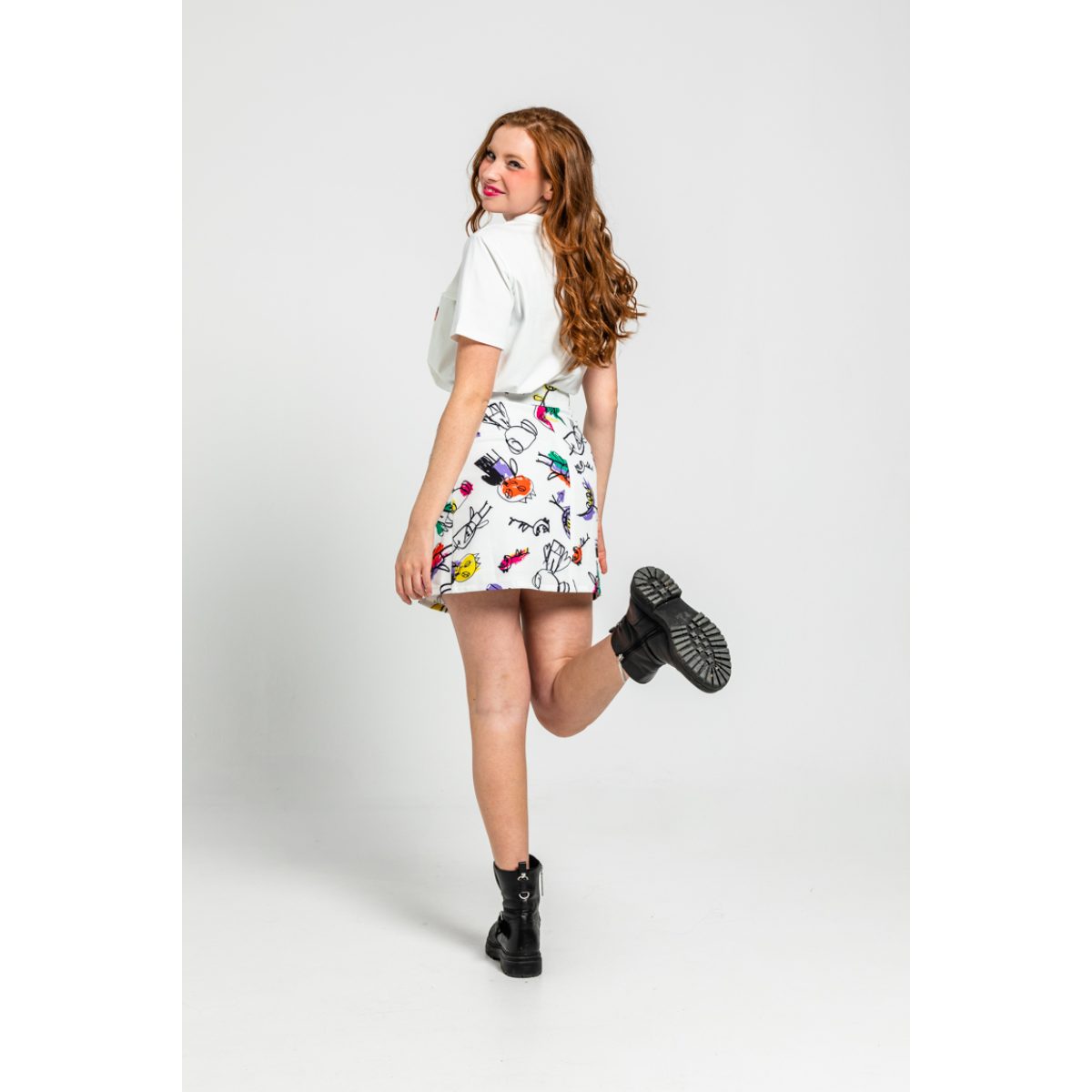 Lolina • Imagine short skirt • White multi - Image 6
