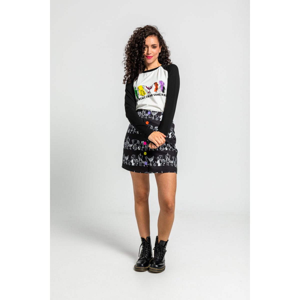 Lolina • Imagine short skirt • Black multi - Image 5