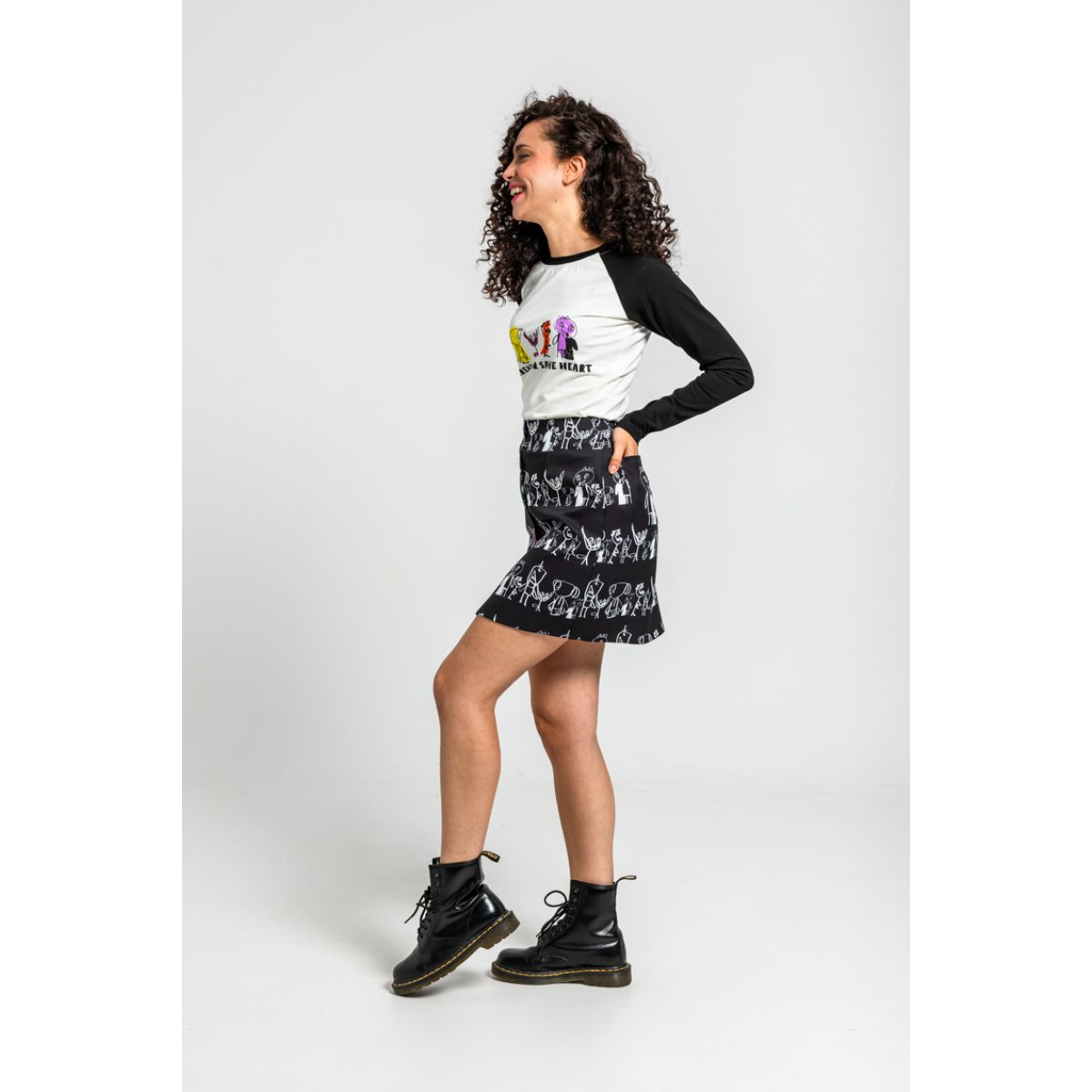 Lolina • Imagine short skirt • Black multi - Image 6