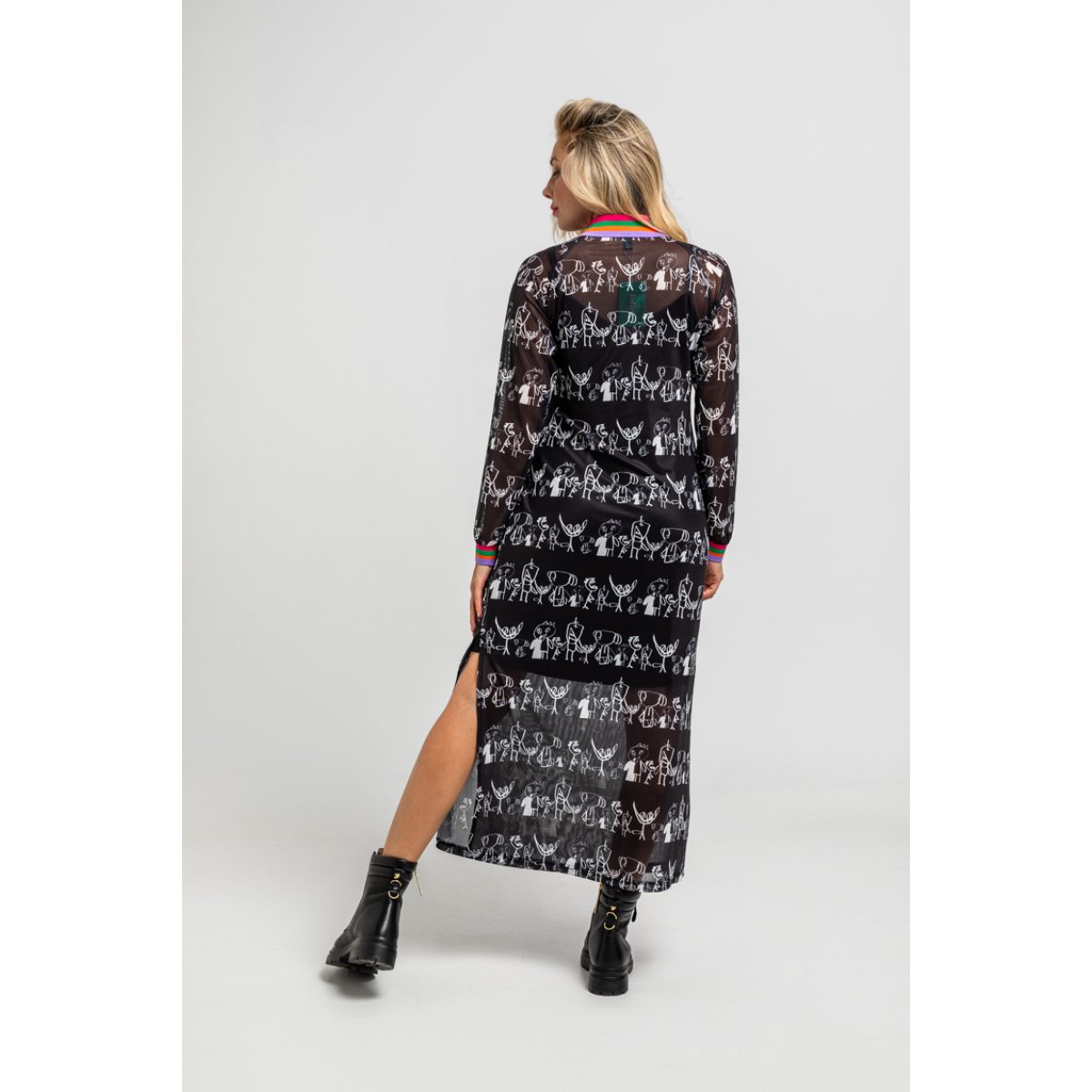 Lolina • Imagine long polo dress • Black multi - Image 7