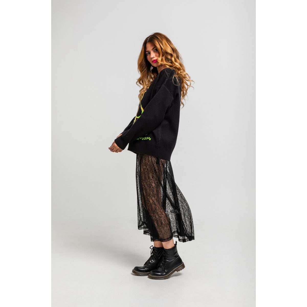 Lolina • I'm the queen Lace skirt • Black - Image 3