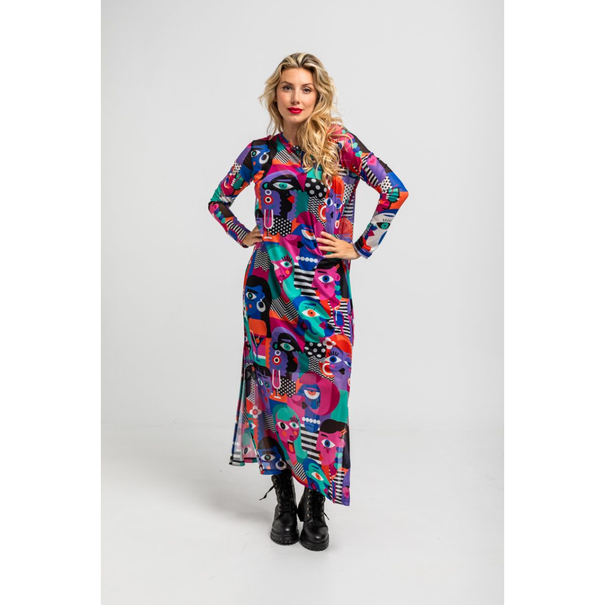 Lolina • Imperfecta long tulle dress • Purple multi - Image 5