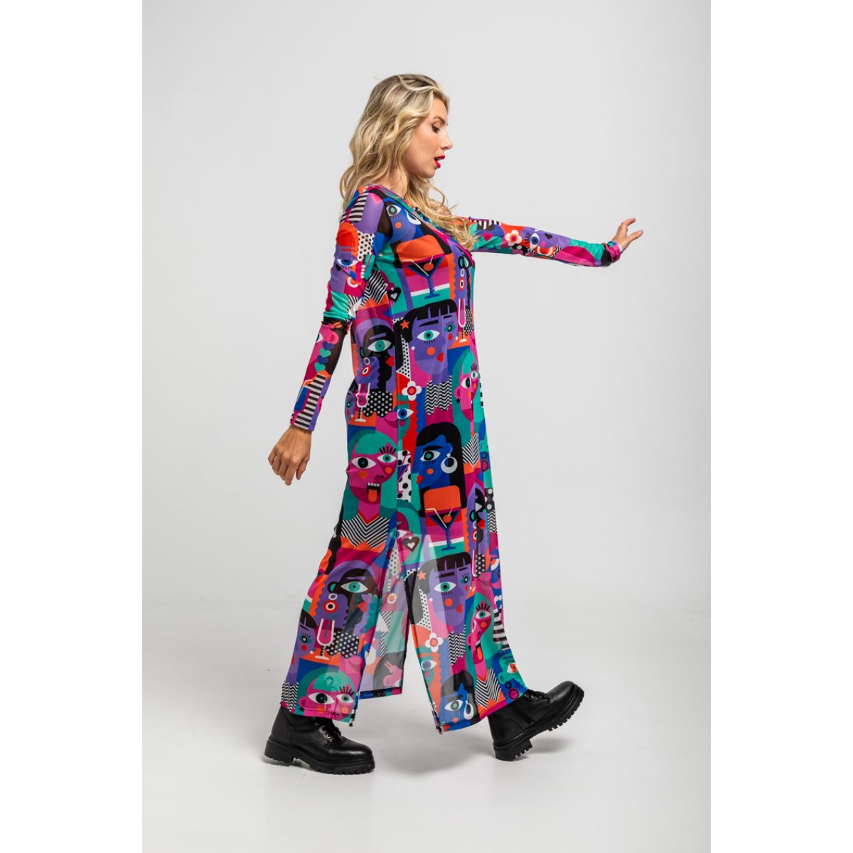 Lolina • Imperfecta long tulle dress • Purple multi - Image 4