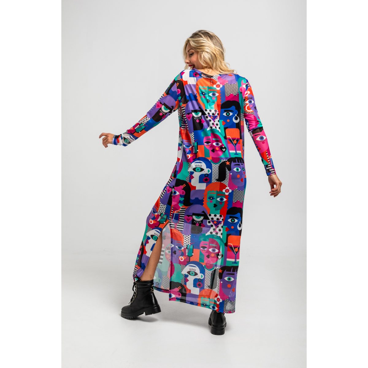 Lolina • Imperfecta long tulle dress • Purple multi - Image 6