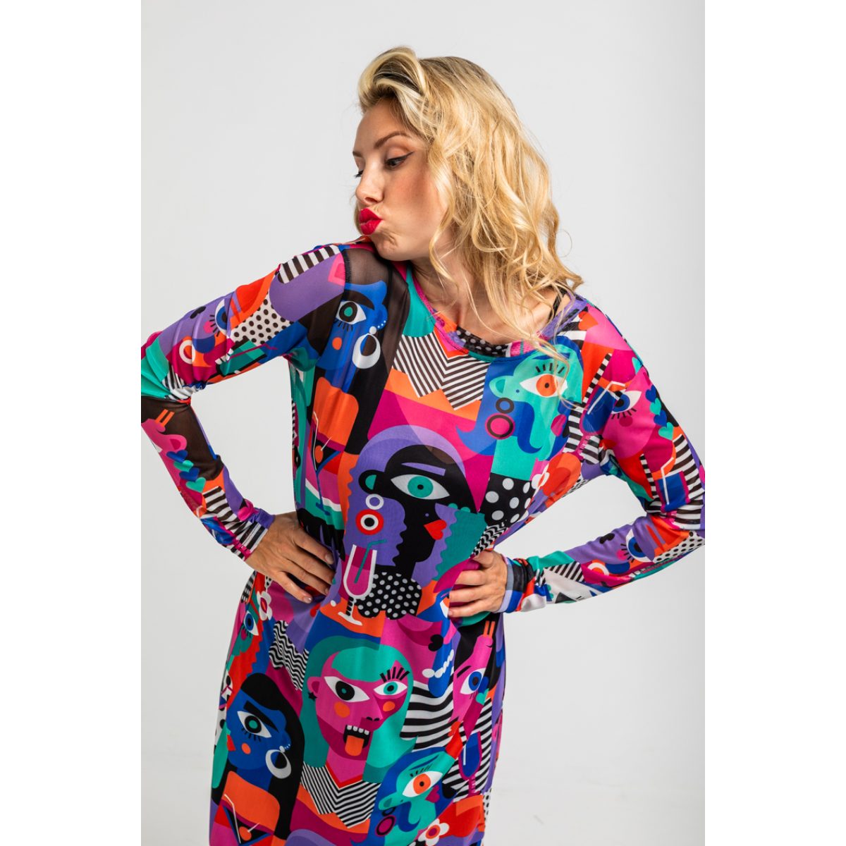 Lolina • Imperfecta long tulle dress • Purple multi - Image 2