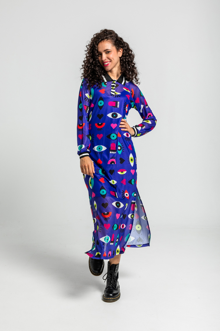 Lolina • Love Yourself long tulle dress • Purple multi