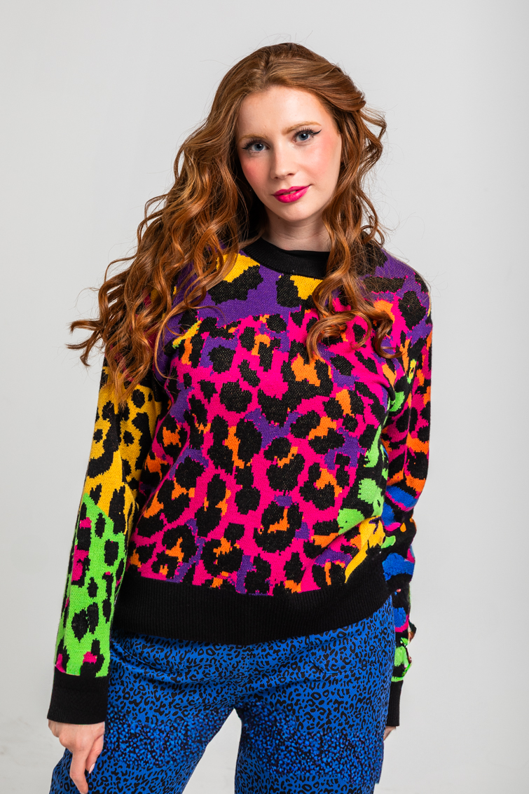 Lolina • Caótica Sweater • Black multi Leopard