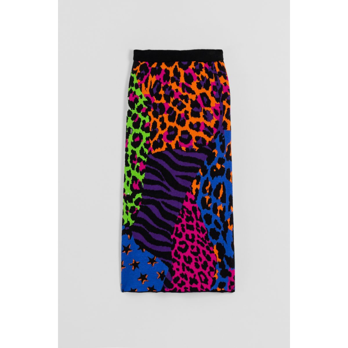Lolina • Caótica Midi Knitted Skirt • Black multi Leopard - Image 5