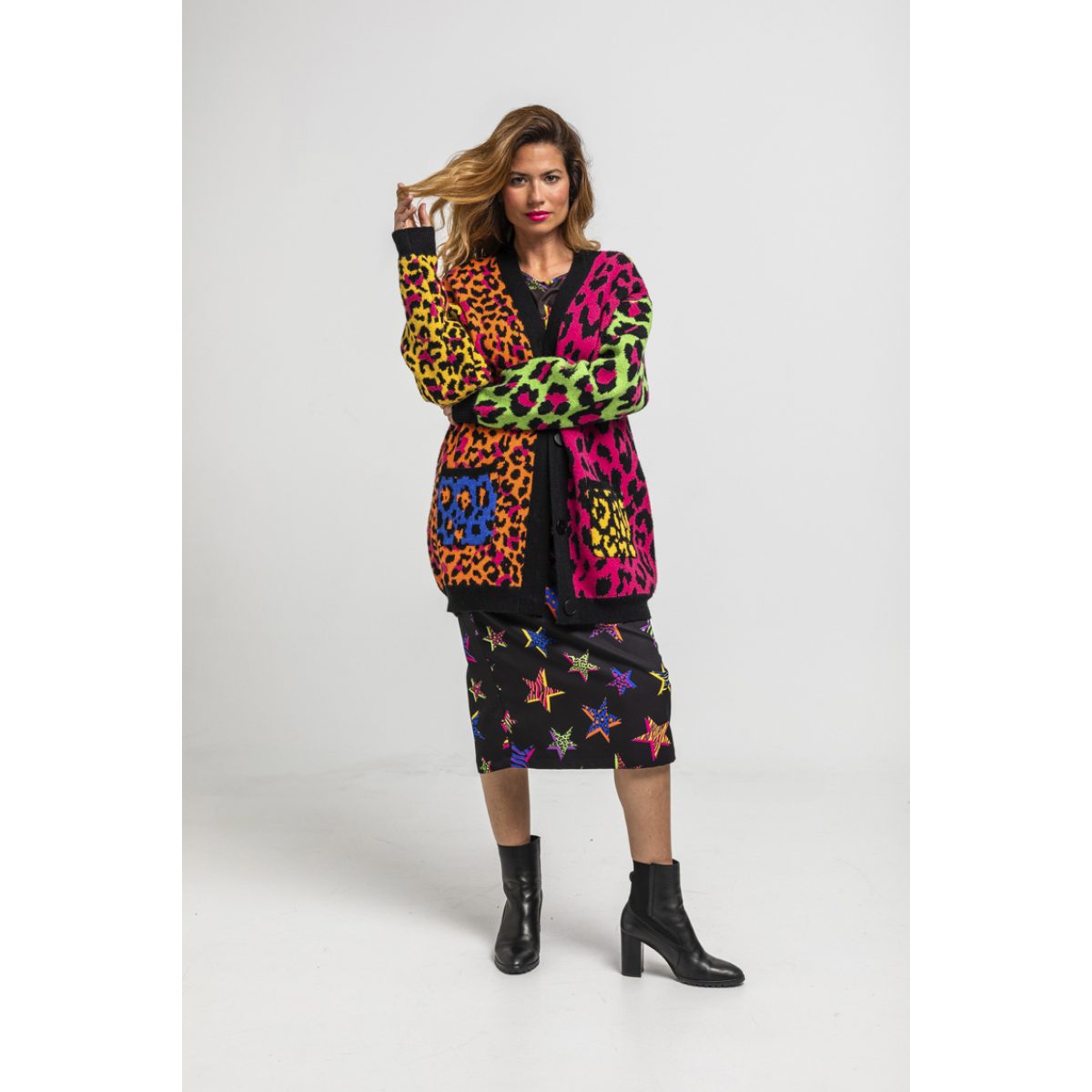 Lolina • Caótica Oversized Cardigan • Multi Leopard - Image 2