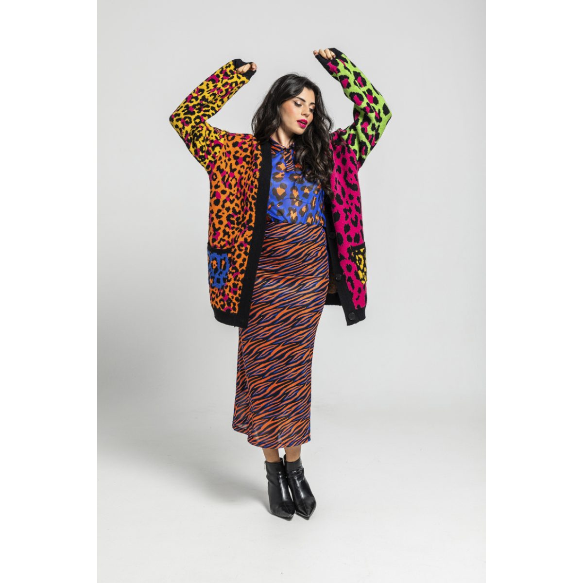 Lolina • Caótica Oversized Cardigan • Multi Leopard - Image 6