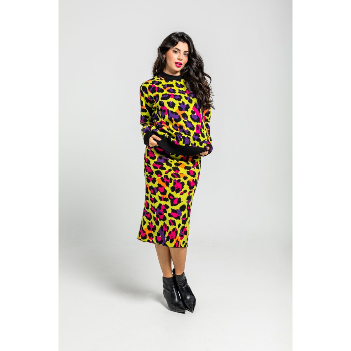 Lolina • I'm Felina Sweater • Green Yellow Leopard - Image 3