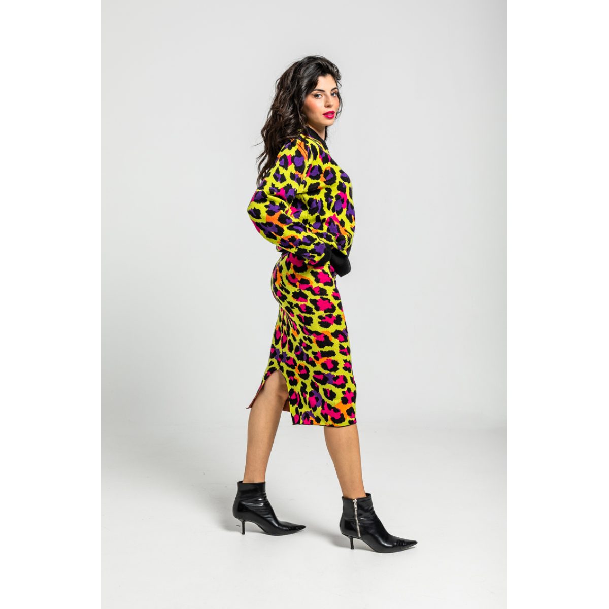 Lolina • I'm Felina Sweater • Green Yellow Leopard - Image 4