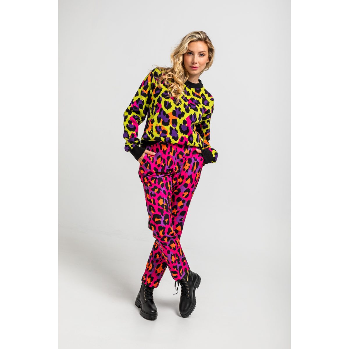 Lolina • I'm Felina Sweater • Green Yellow Leopard - Image 5