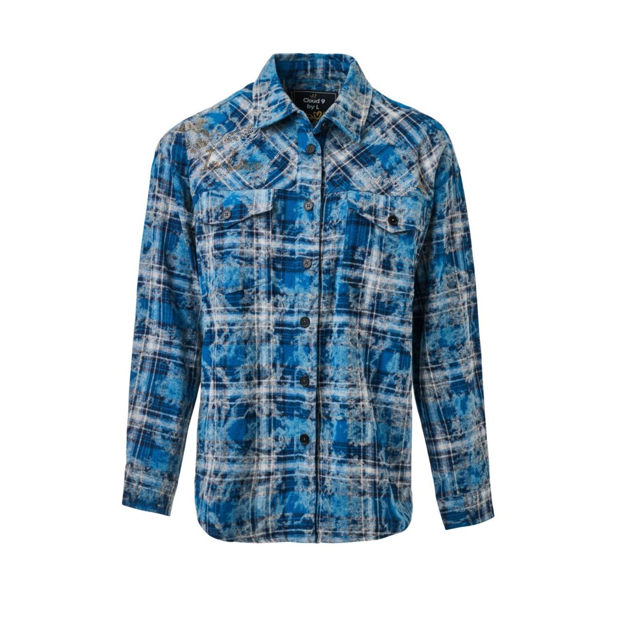 Cloud9byL • Aphrodite Plaid Shirt • Faded Blue - Image 4
