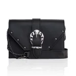 Bonendis • Briana Leather Shoulder Bag • Black