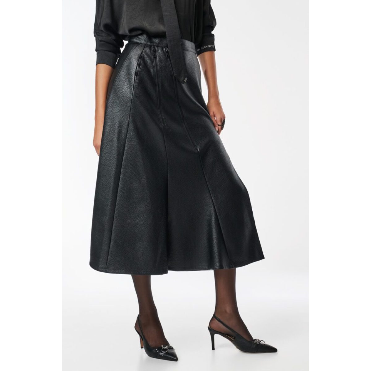 Cloud9byL • Jupiter Vegan Leather Skirt • Black - Image 6