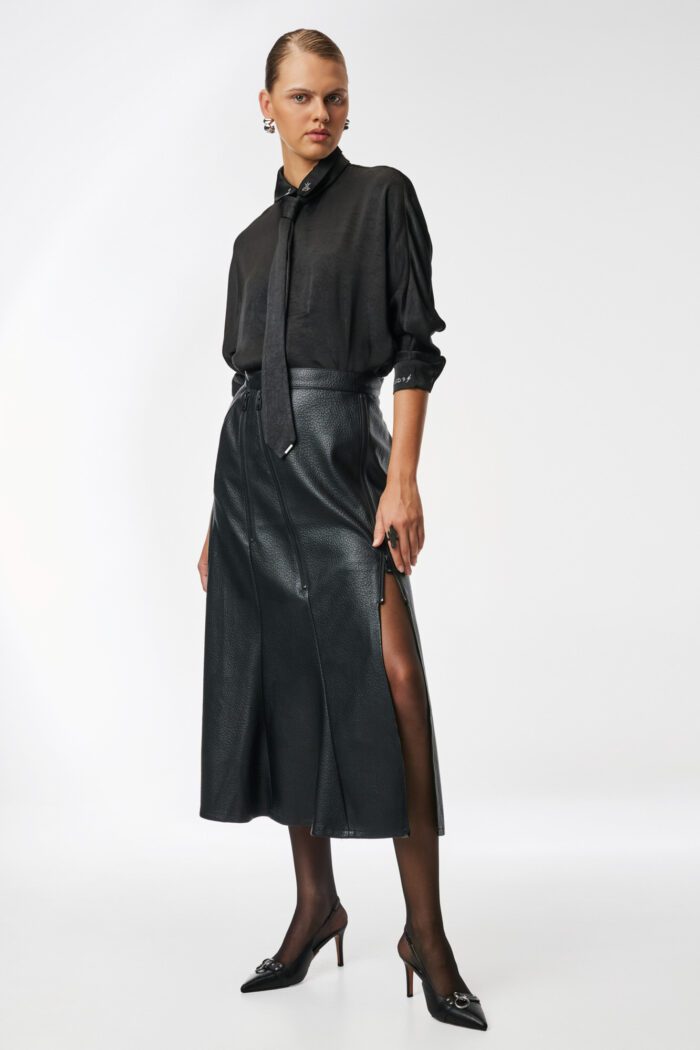 Cloud9byL • Jupiter Vegan Leather Skirt • Black