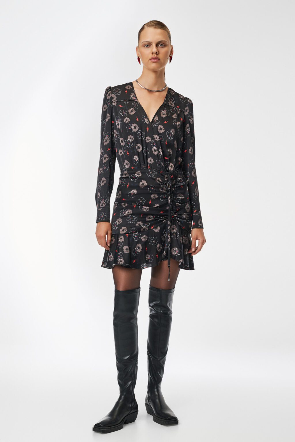 Cloud9byL • Fuzz mini Dress • Black multi