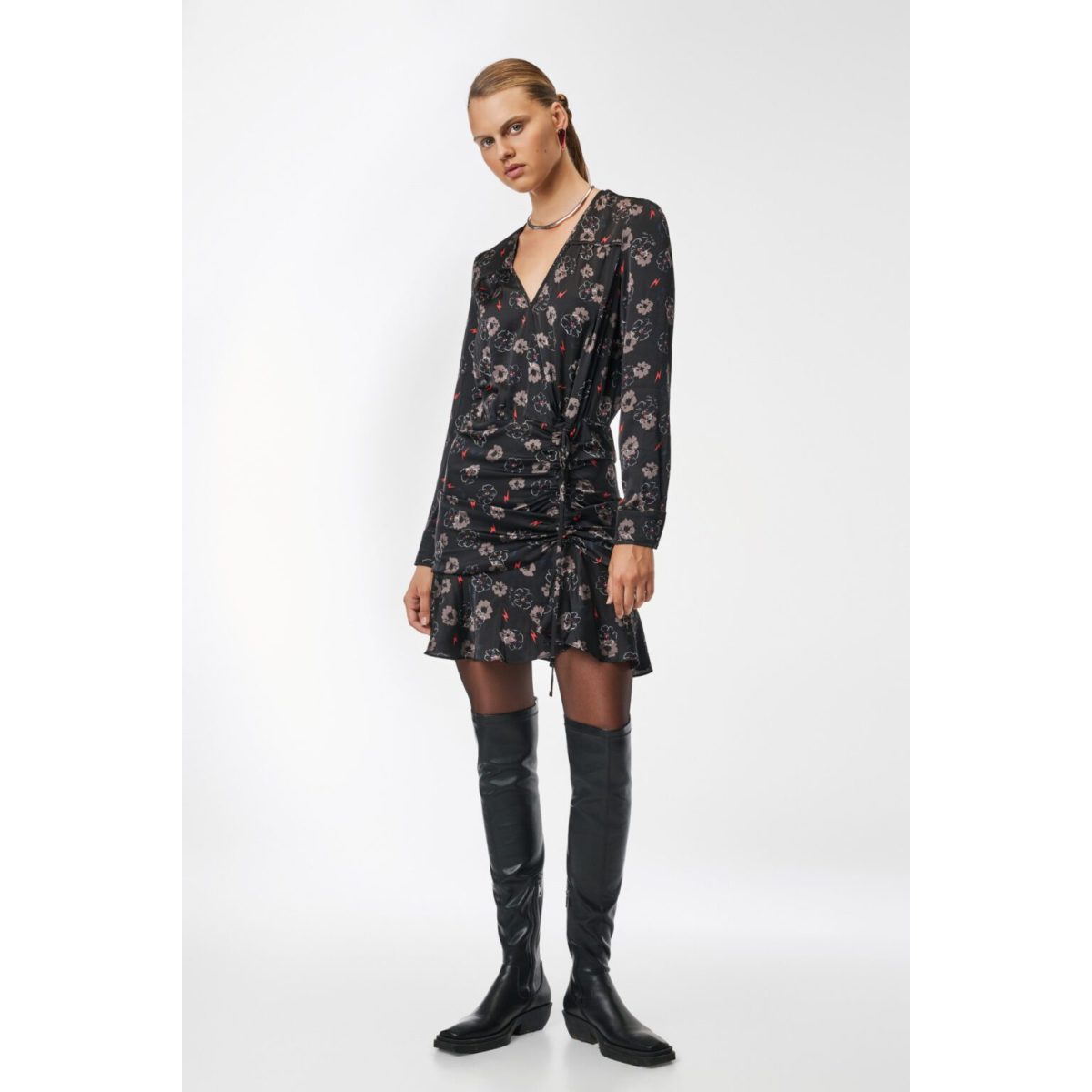 Cloud9byL • Fuzz mini Dress • Black multi - Image 2