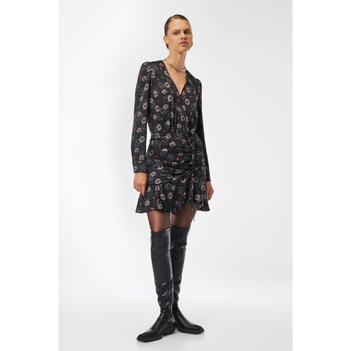 Cloud9byL • Fuzz mini Dress • Black multi - Image 3