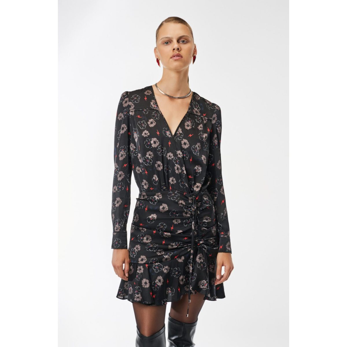 Cloud9byL • Fuzz mini Dress • Black multi - Image 6