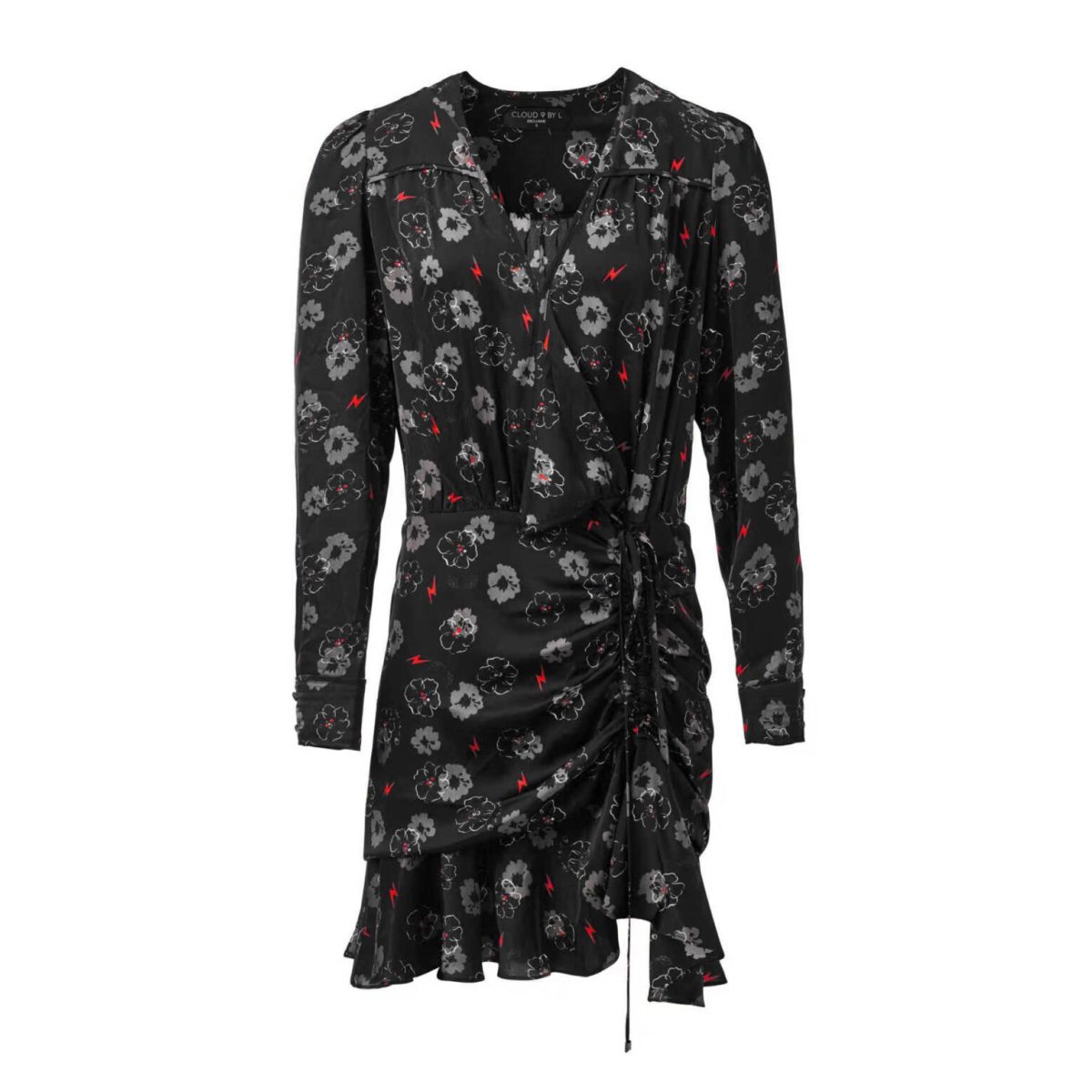 Cloud9byL • Fuzz mini Dress • Black multi - Image 8