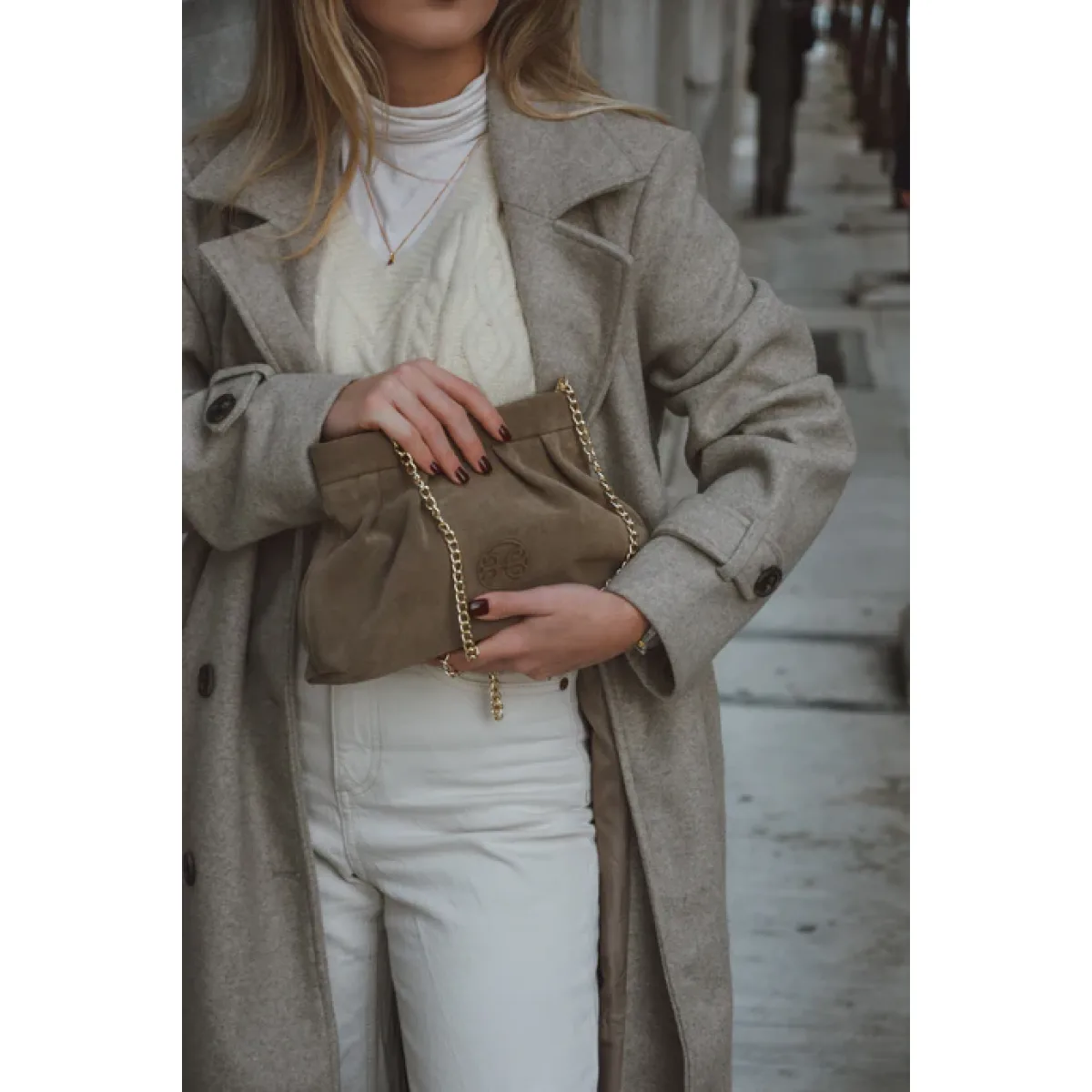 Bonendis • Kiss Suede Leather Pouch • Mocca - Image 3