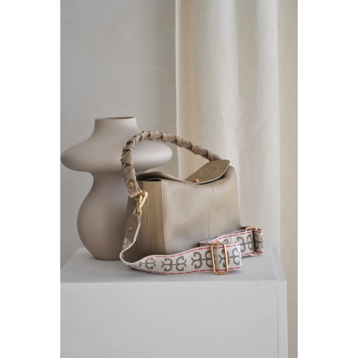 Bonendis • Gigi Leather Handag • Taupe - Image 2