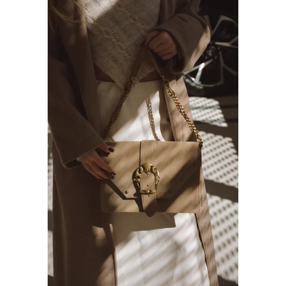 Bonendis • Briana Suede Leather Shoulder Bag • Mocca - Image 2