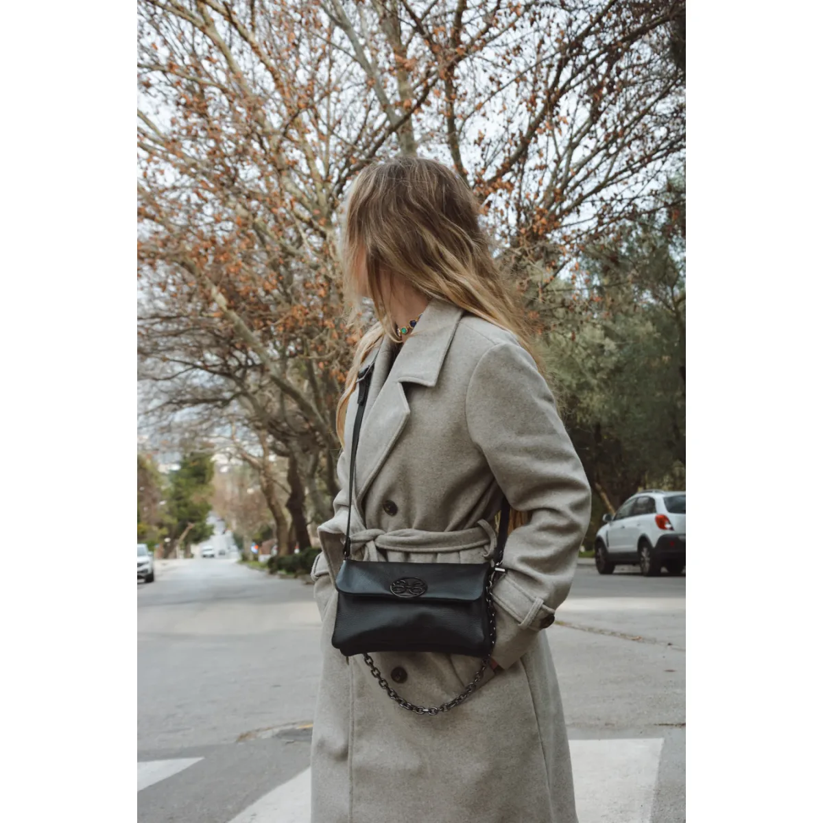 Bonendis • Clelia Mini Leather Shoulder Bag • Black - Image 2