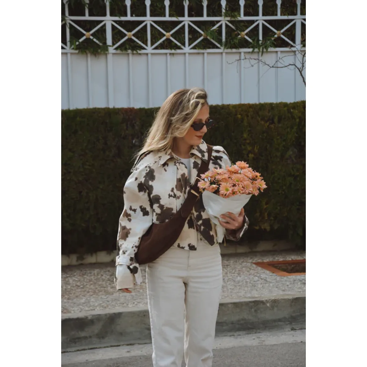 Bonendis • Ariana Suede Leather Shoulder Bag • Chocolate - Image 3