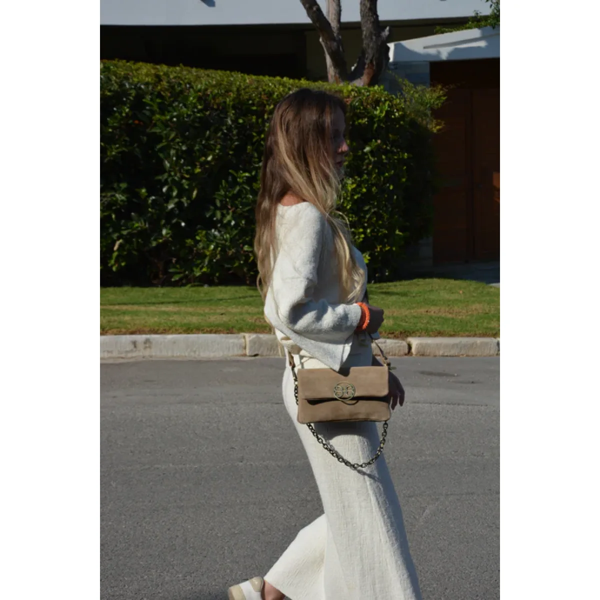 Bonendis • Clelia Mini Suede Leather Shoulder Bag • Mocca - Image 3