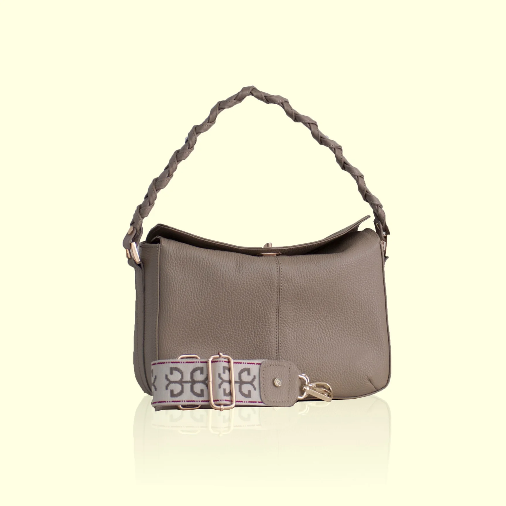 Bonendis • Gigi Leather Handag • Taupe