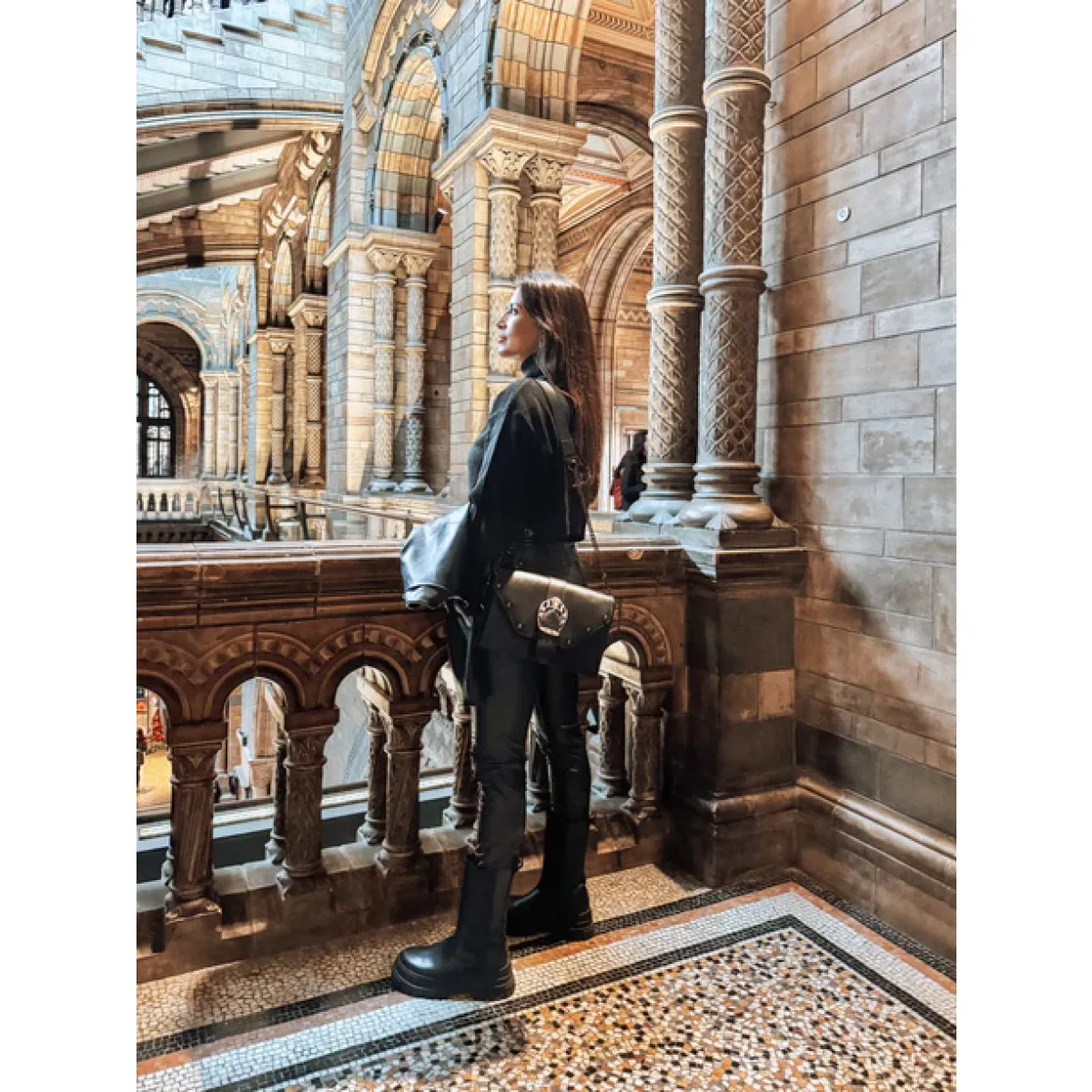 Bonendis • Briana Leather Shoulder Bag • Black - Image 3