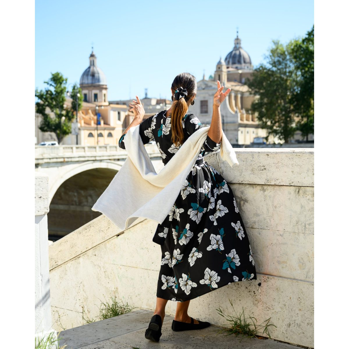 So bohemian • Maira dress• Black white Blossom - Image 3