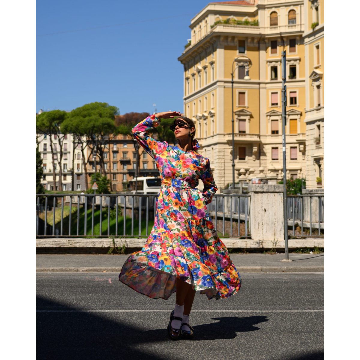 So bohemian •  Olya Dress • Ivory Ikat Flowers - Image 3