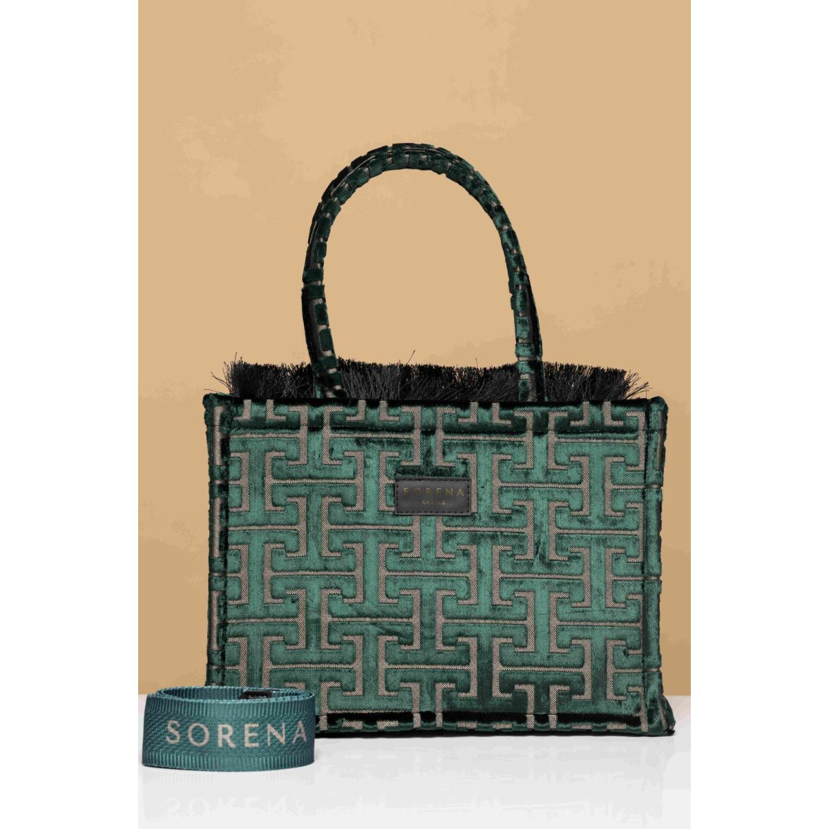 Sorena • Nafsika Medium Tote Bag • Dark Green - Image 2