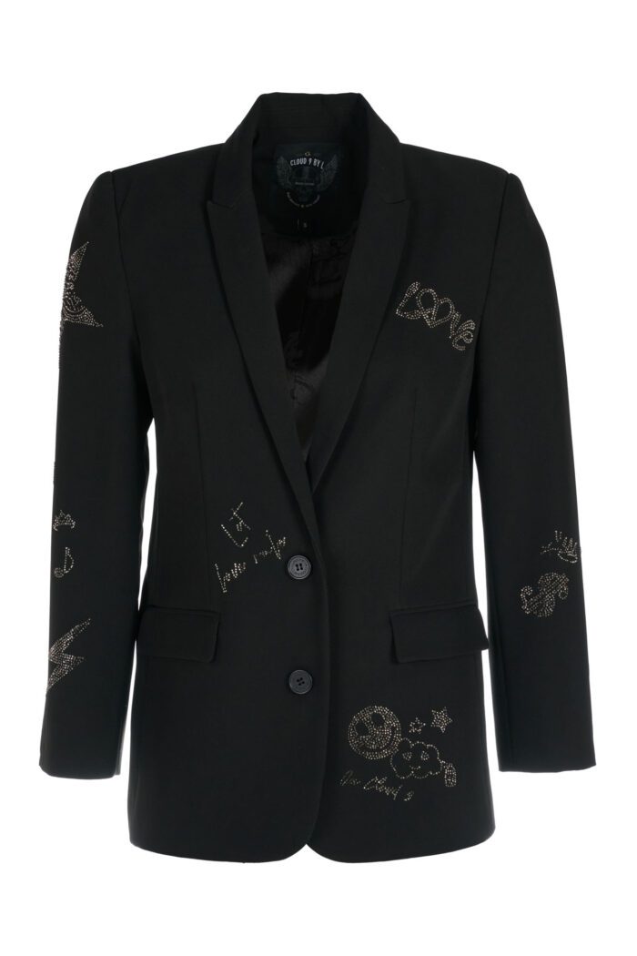 Cloud9byL • Space Blazer • Black with Strass