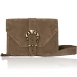 Bonendis • Briana Suede Leather Shoulder Bag • Mocca