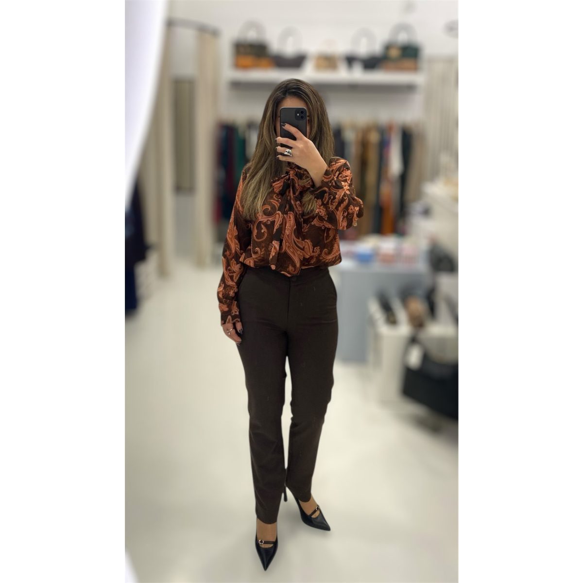 Le Vertige • Paisley Shirt • Choco Brown Terracotta - Image 4