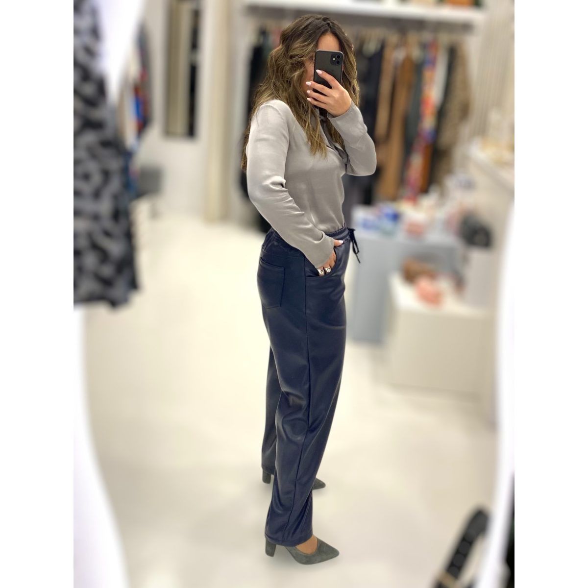 Le Streghe • Vegan Leather Pants • Royal Blue - Image 4