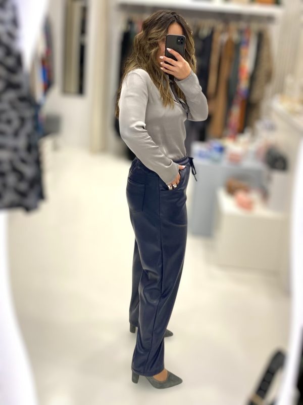 Le Streghe • Vegan Leather Pants • Royal Blue - Image 4