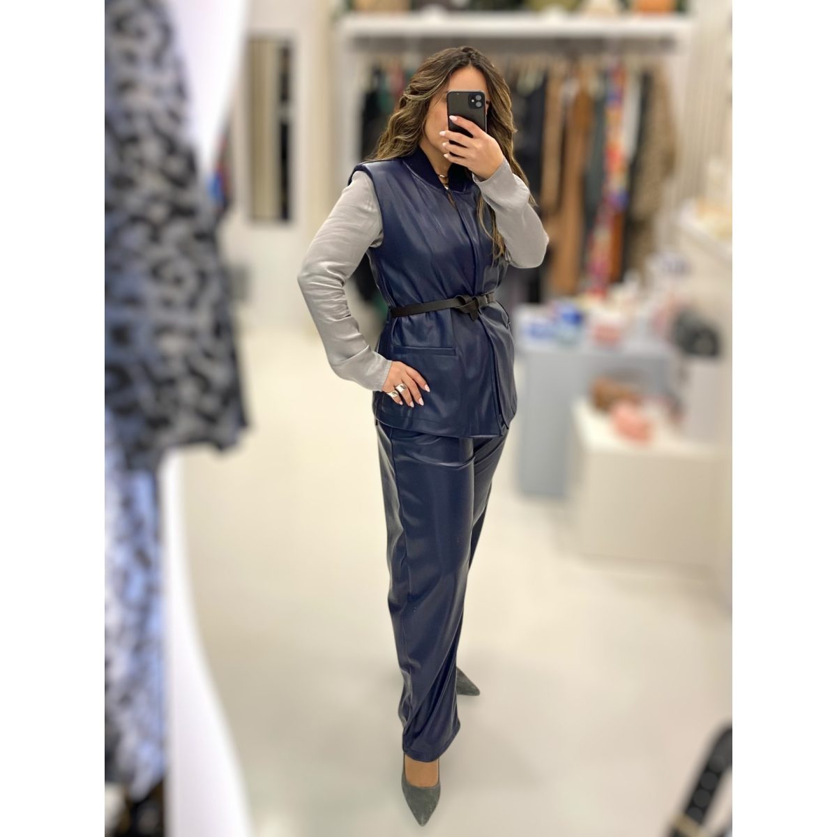 Le Streghe • Vegan Leather Vest • Royal Blue - Image 2