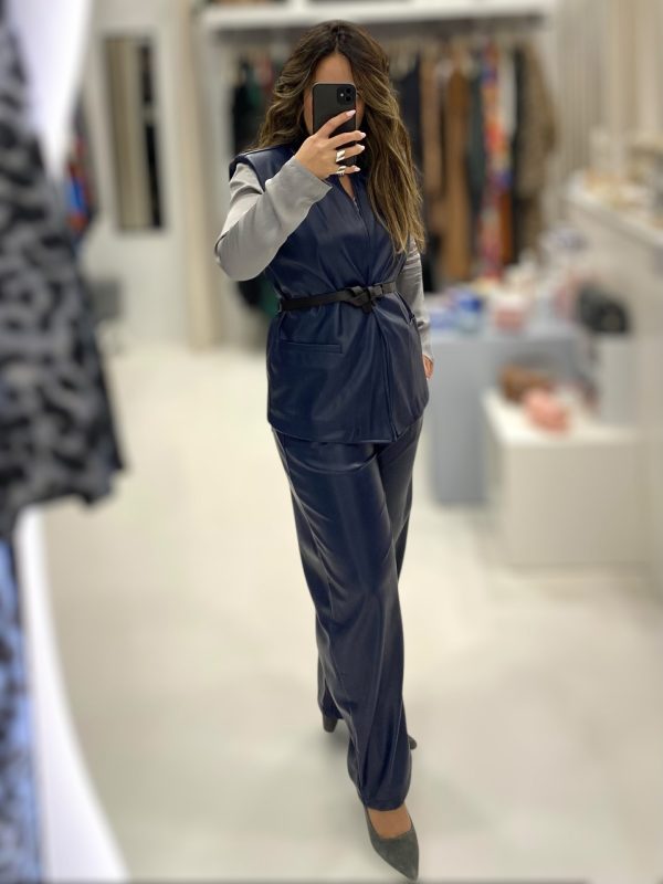 Le Streghe • Vegan Leather Vest • Royal Blue - Image 4