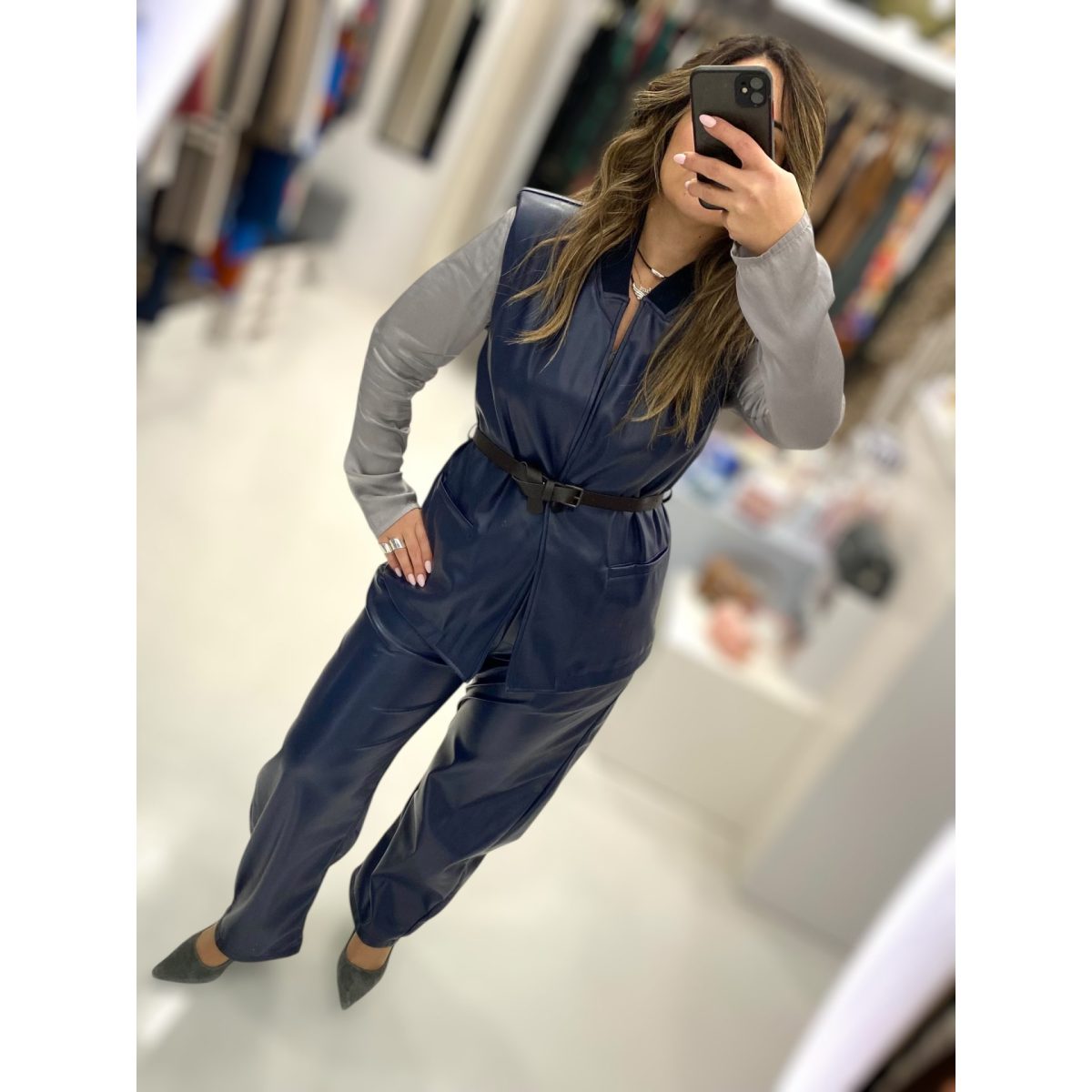 Le Streghe • Vegan Leather Pants • Royal Blue - Image 2