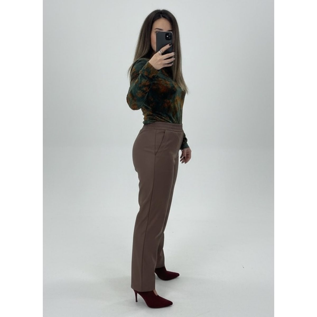 Le Vertige • Vegan Leather Pants • Brown - Image 2